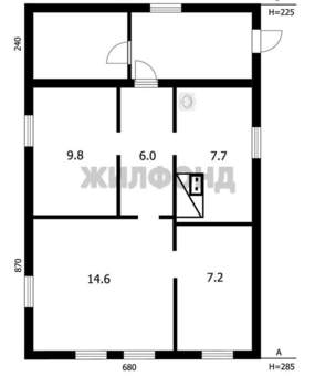 Дом 45м², 2-этажный, участок 13 сот.