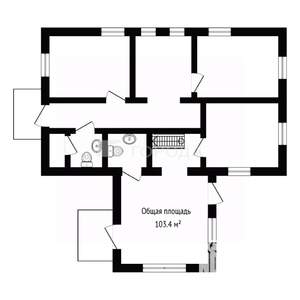Дом 103м², 1-этажный, участок 7 сот.