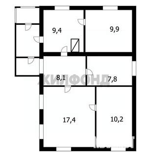 Дом 63м², 1-этажный, участок 5 сот.