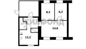 Дом 43м², 2-этажный, участок 6 сот.