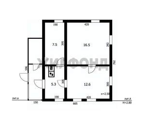 Дом 42м², 1-этажный, участок 8 сот.
