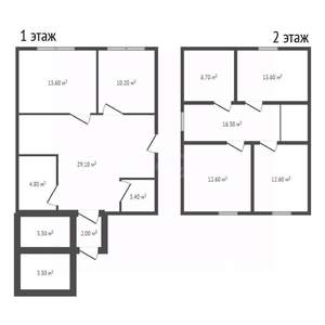 Дом 132м², 2-этажный, участок 3 сот.