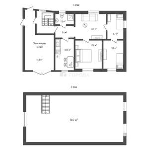 Дом 167м², 2-этажный, участок 6 сот.