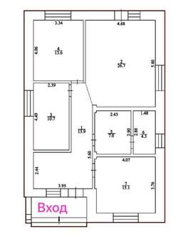 Дом 99м², 1-этажный, участок 6 сот.