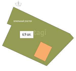 Дом 40м², 2-этажный, участок 7 сот.