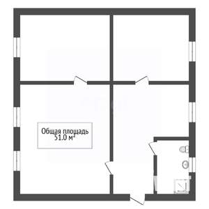 Дом 51м², 1-этажный, участок 5 сот.