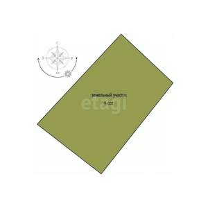 Дом 43м², 1-этажный, участок 6 сот.