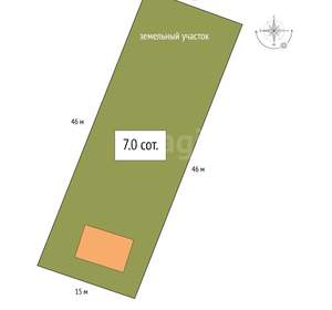 Дом 56м², 2-этажный, участок 7 сот.