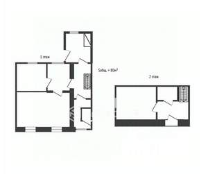 Дом 80м², 2-этажный, участок 4 сот.