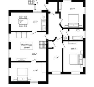 Дом 387м², 3-этажный, участок 6 сот.