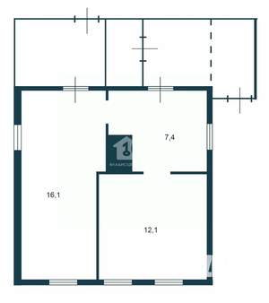 Дом 36м², 1-этажный, участок 3 сот.