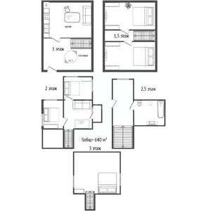 Дом 640м², 3-этажный, участок 8 сот.