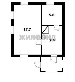 Дом 44м², 2-этажный, участок 6 сот.