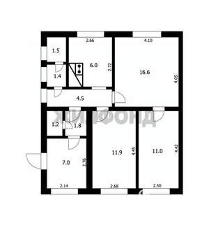 Дом 63м², 1-этажный, участок 6 сот.