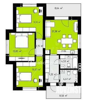 Дом 85м², 1-этажный, участок 6 сот.