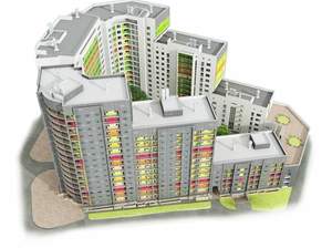 Дом 31м&sup2;, 19-этажный, на длительный срок, 