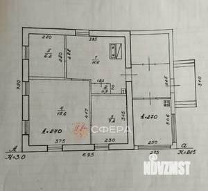 Дом 54м&sup2;, 1-этажный, участок 6 сот.  