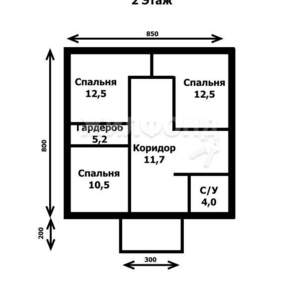 Дом 136м², 2-этажный, участок 6 сот.  