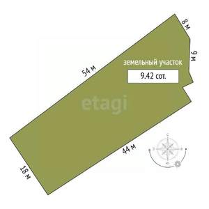 Дом 26м², 1-этажный, участок 9 сот.  