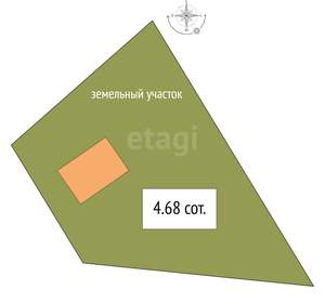 Дом 48м², 2-этажный, участок 5 сот.  