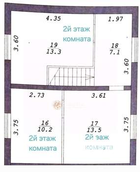 Таунхаус 91м&sup2;, 2-этажный, участок 2 сот.  