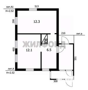 Дом 31м&sup2;, 1-этажный, участок 8 сот.  