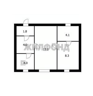 Дом 34м&sup2;, 1-этажный, участок 8 сот.  