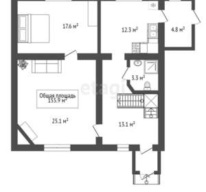 Дом 156м&sup2;, 2-этажный, участок 13 сот.  