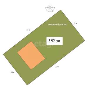 Дом 70м&sup2;, 2-этажный, участок 4 сот.  