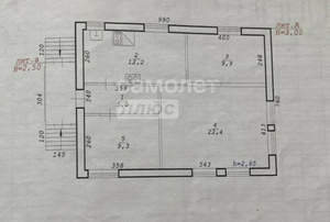 Дом 59м&sup2;, 1-этажный, участок 8 сот.  