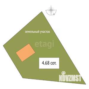 Дом 48м², 2-этажный, участок 5 сот.  