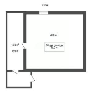 Дом 41м², 2-этажный, участок 7 сот.  