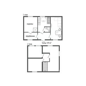 Дом 89м&sup2;, 2-этажный, участок 10 сот.  