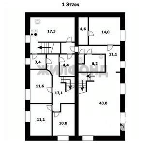 Дом 717м², 3-этажный, участок 6 сот.  