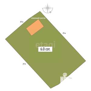 Дом 30м², 2-этажный, участок 6 сот.  