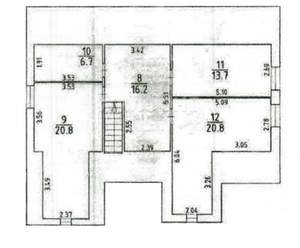 Дом 184м², 2-этажный, участок 6 сот.  