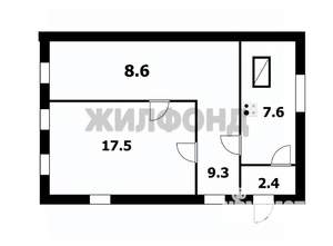 Дом 45м², 1-этажный, участок 3 сот.  