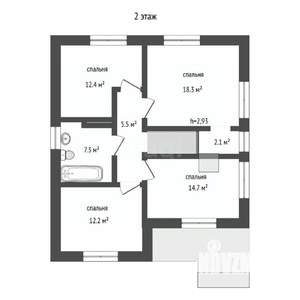 Дом 224м², 3-этажный, участок 3 сот.  
