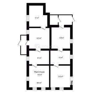 Дом 39м&sup2;, 1-этажный, участок 3 сот.  