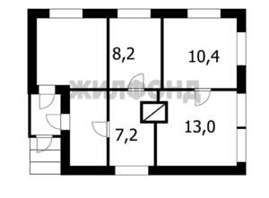 Дом 39м&sup2;, 2-этажный, участок 4 сот.  