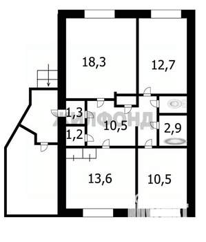 Дом 74м², 1-этажный, участок 10 сот.  