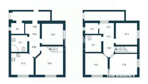 Дом 221м&sup2;, 2-этажный, участок 5 сот.  