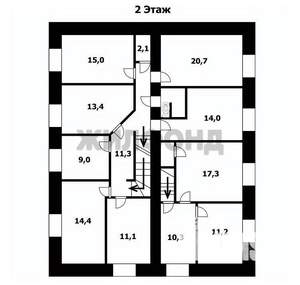 Дом 717м², 3-этажный, участок 6 сот.  