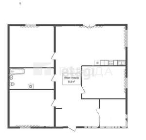 Дом 86м², 1-этажный, участок 6 сот.  