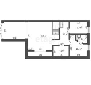 Дом 180м², 2-этажный, участок 3 сот.  