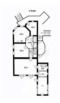 Коттедж 404м², 3-этажный, участок 30 сот.  