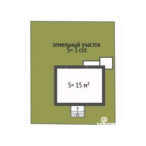 Дом 15м&sup2;, 1-этажный, участок 3 сот.  
