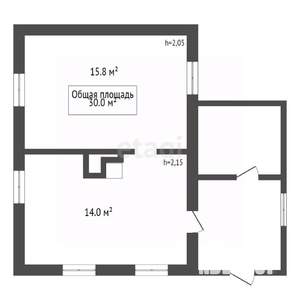 Дом 30м&sup2;, 1-этажный, участок 5 сот.  