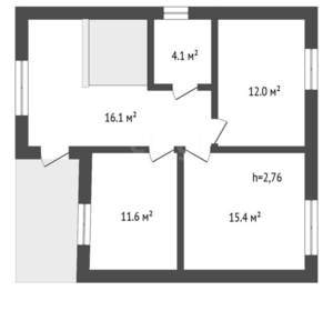 Дом 136м², 2-этажный, участок 6 сот.  