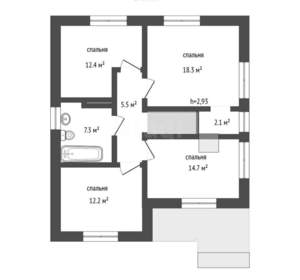 Дом 224м², 3-этажный, участок 3 сот.  